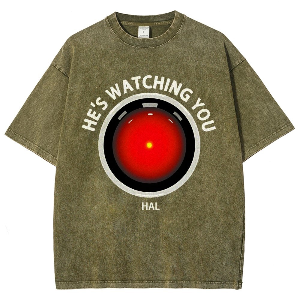 HAL Is Watching YOU Vintage Distressed T-shirt