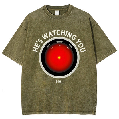 HAL Is Watching YOU Vintage Distressed T-shirt