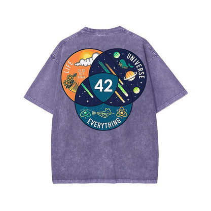 42 Answer to Life Universe and Everything Essential Washed T-shirt