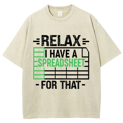 Relax I Have a Spreadsheet For That  Vintage Distressed T-shirt