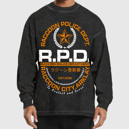 City Police Washed Long Sleeve Tee