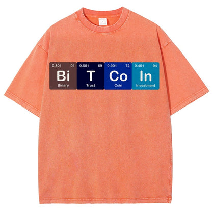 Bitcoin Periodic Table Cryptocurrency BTC Funny Vintage Vintage Distressed T-shirt
