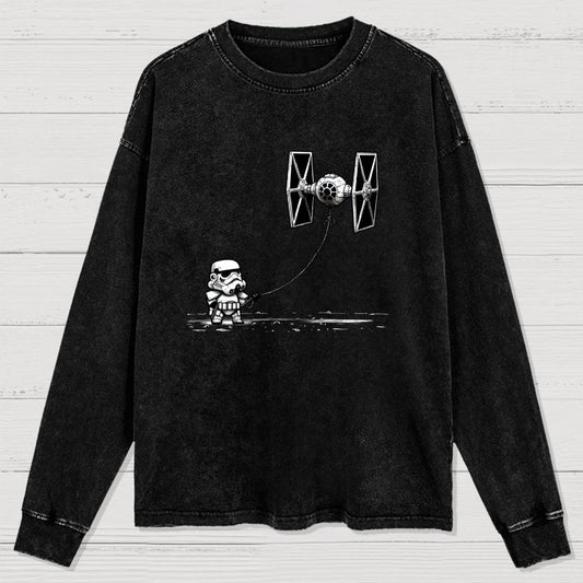 Flying The Galactic Alliance's Kite Washed Long Sleeve Tee