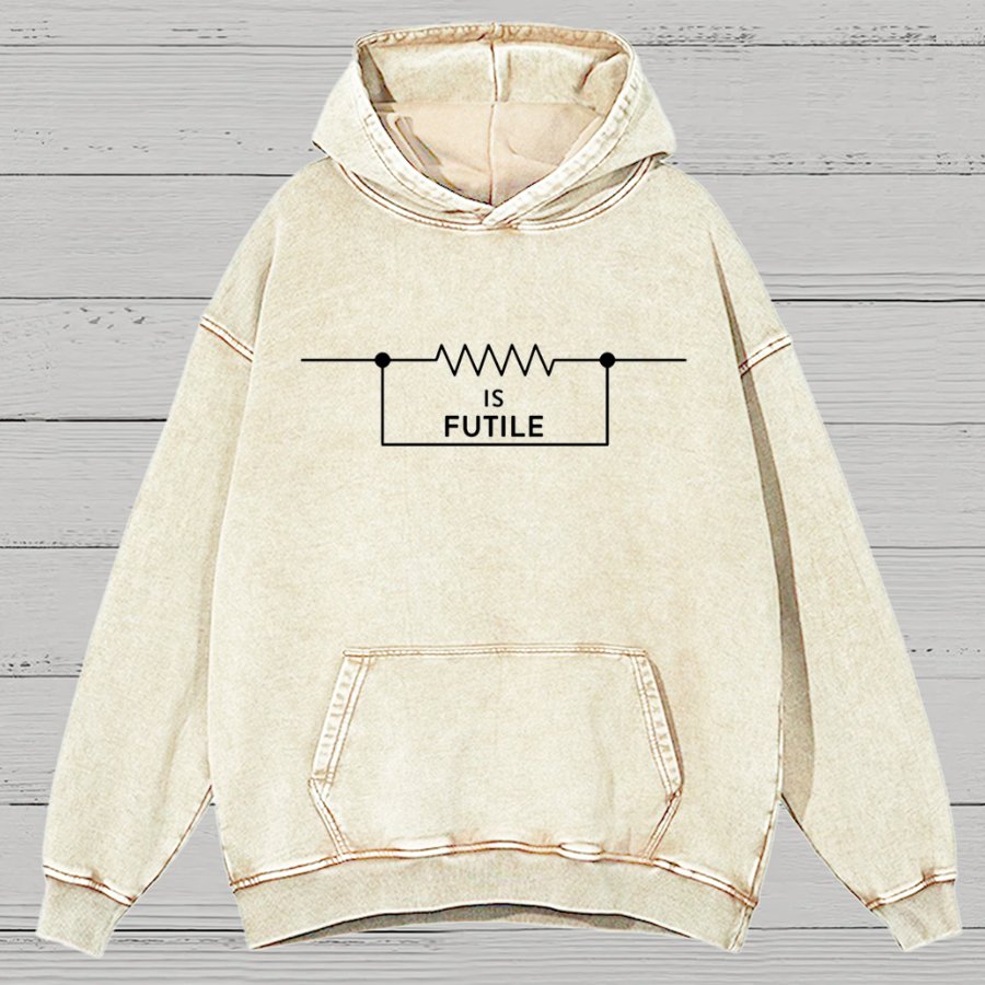 Funny Engineer Resistor Geek Science Vintage Distressed Hoodie
