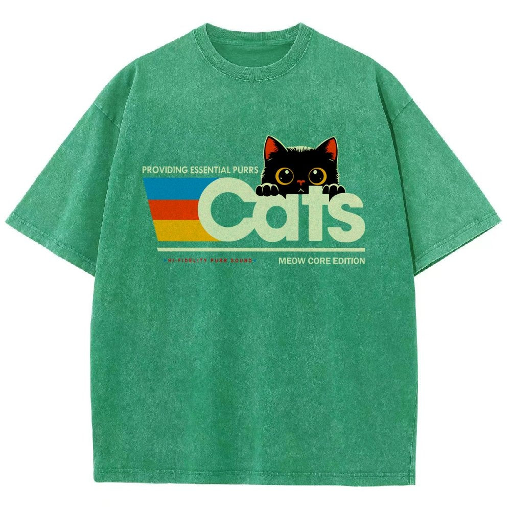 Retro Cats Vintage Distressed T-shirt