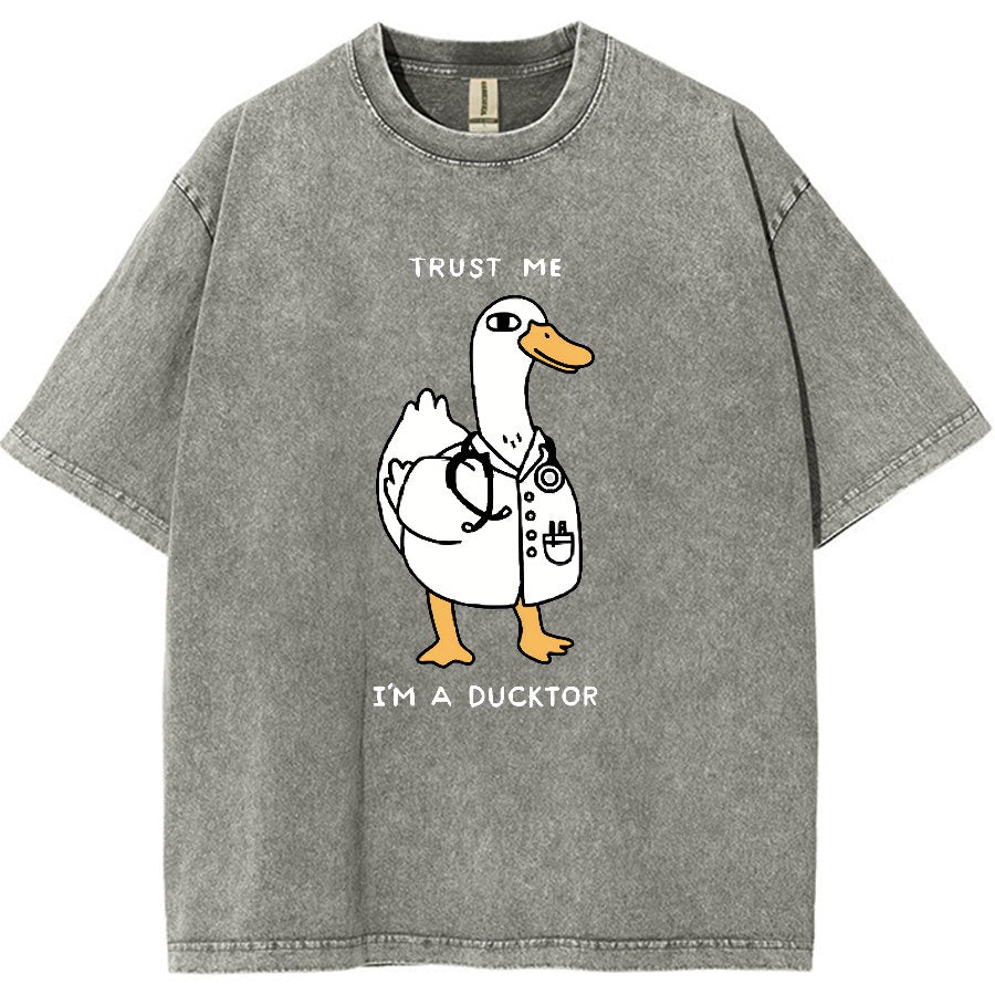 Trust Me I'm a Ducktor Vintage Distressed T-shirt
