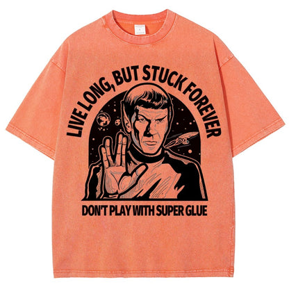 Live long, but trapped forever Vintage Distressed T-shirt