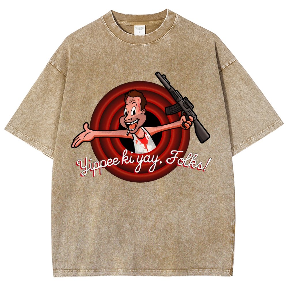 Yippee ki yay. folks! Vintage Distressed T-shirt