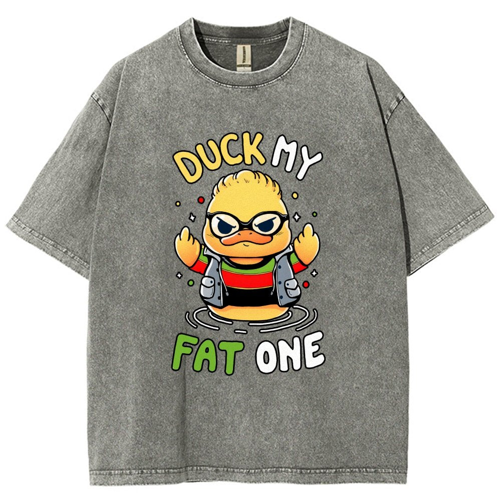 Duck My Fat One Vintage Distressed T-shirt