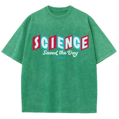 Science Saved the Day Vintage Distressed T-shirt