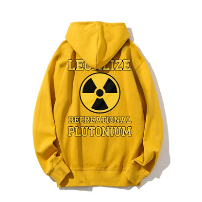 Legalize Recreational Plutonium Printed Back Cotton Hoodie