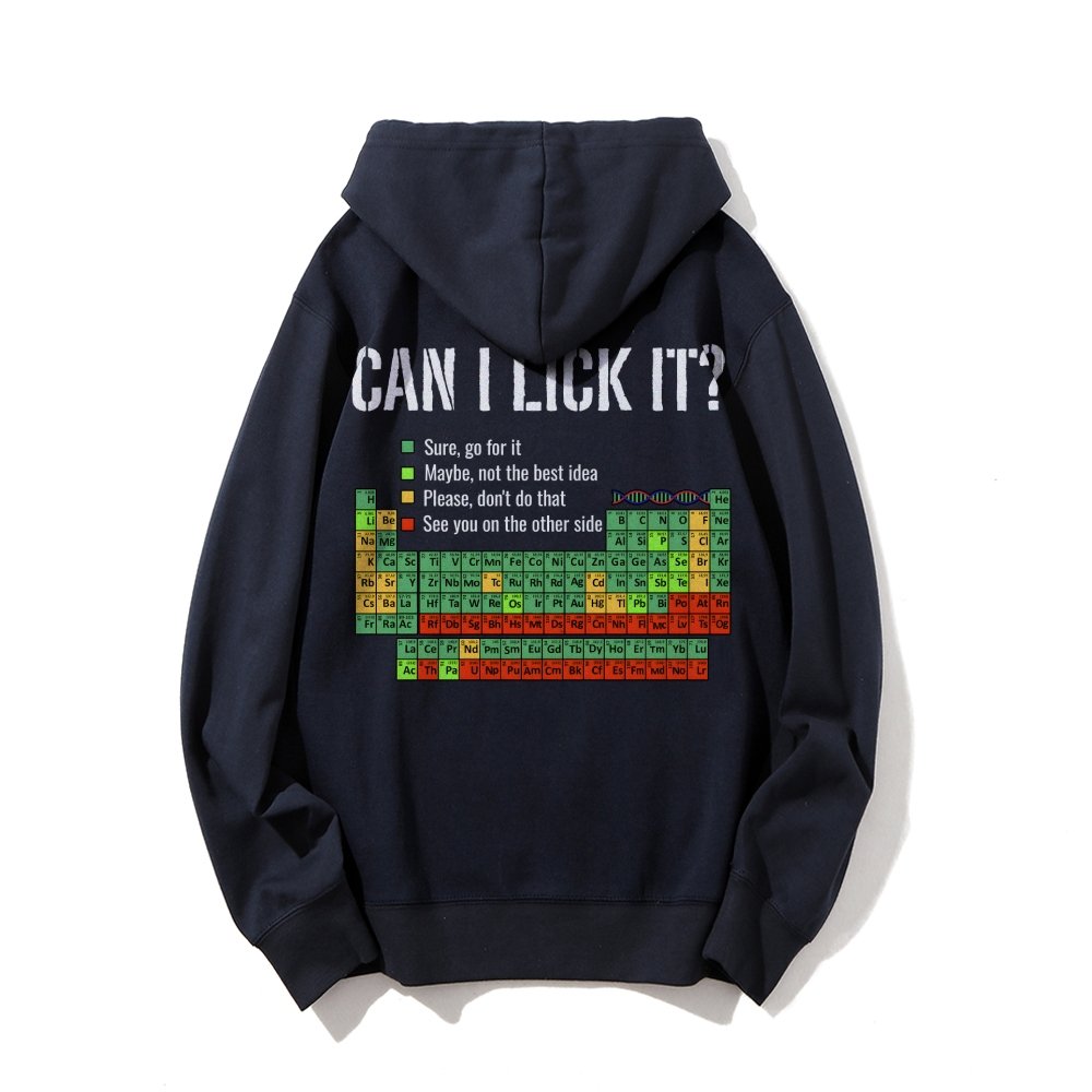 Can I Lick It Printed Back Unisex Cotton Hoodie