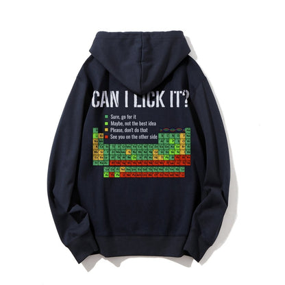Can I Lick It Printed Back Unisex Cotton Hoodie