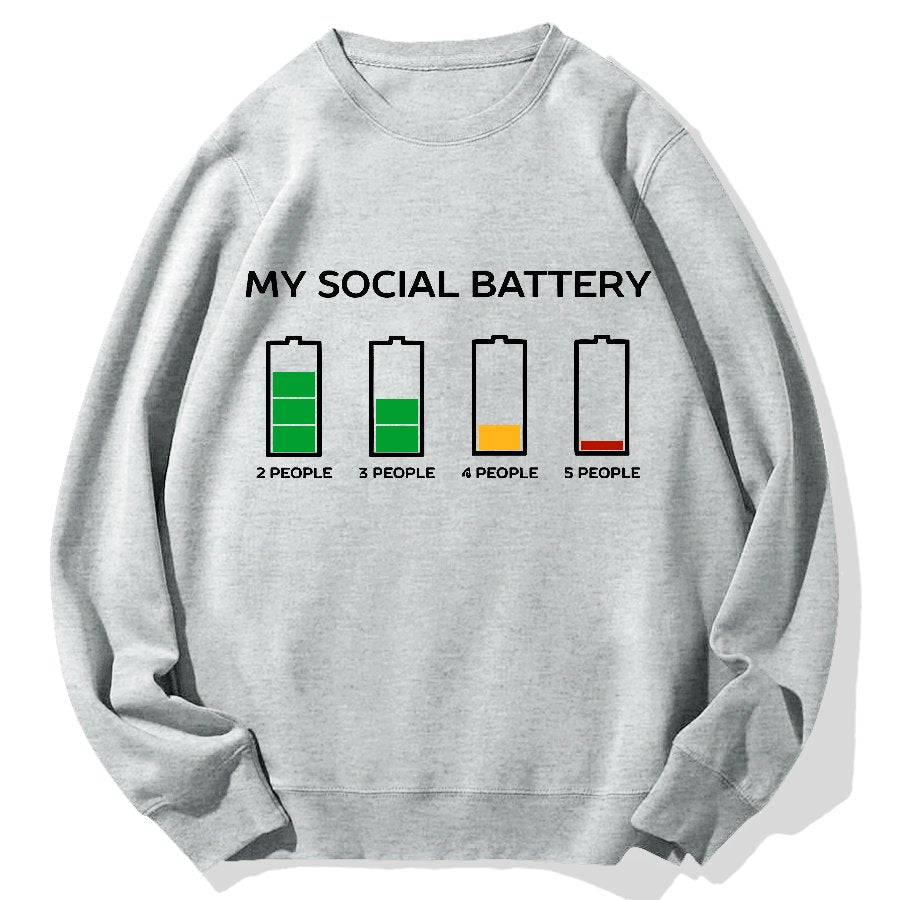 Funny Introvert Humor Geek Cotton Sweatshirt