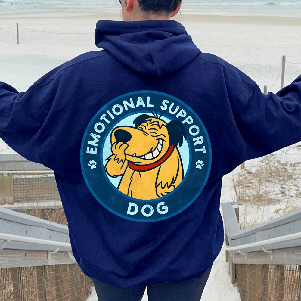 Dog Support Or Not? Printed Back Unisex Cotton Hoodie