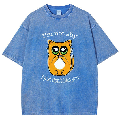 Not Shy Vintage Distressed T-shirt