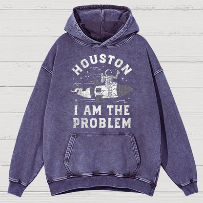 Houston, I Am The Problem, Planets Vintage Distressed Hoodie