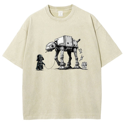 The villain and his adorable steel pet Vintage Distressed T-shirt