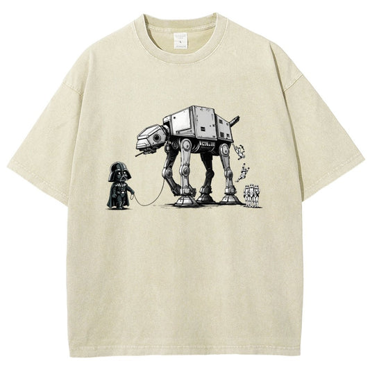 The villain and his adorable steel pet Vintage Distressed T-shirt