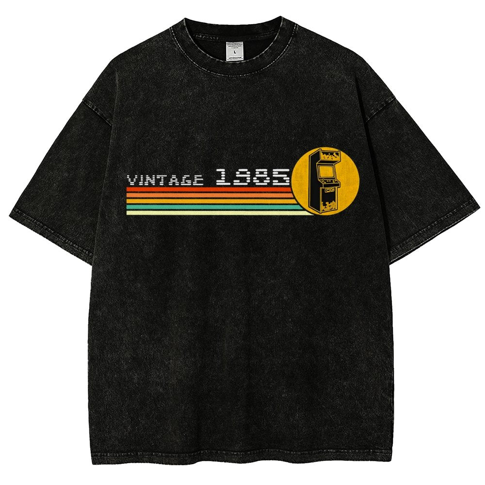 1985 Video Game Vintage Retro Arcade Classically Trained 80s Vintage Distressed T-shirt