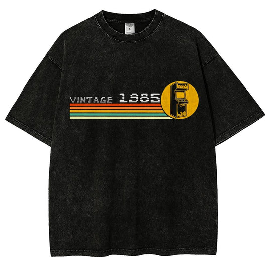 1985 Video Game Vintage Retro Arcade Classically Trained 80s Vintage Distressed T-shirt