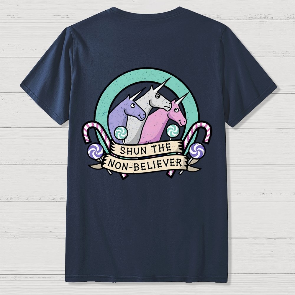 Shun the Non-Believer Back Printing Geek T-Shirt