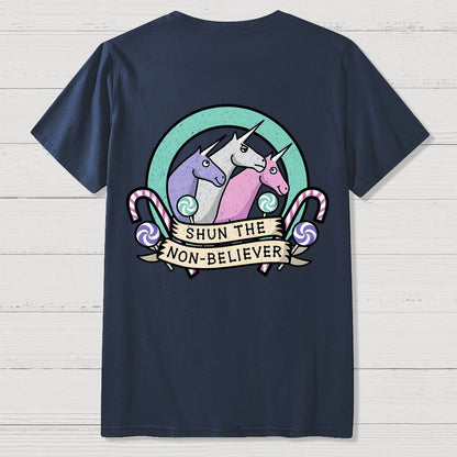 Shun the Non-Believer Back Printing Geek T-Shirt