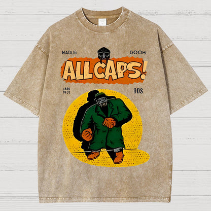 Hip-Hop Mf Graphic Vintage Distressed T-shirt