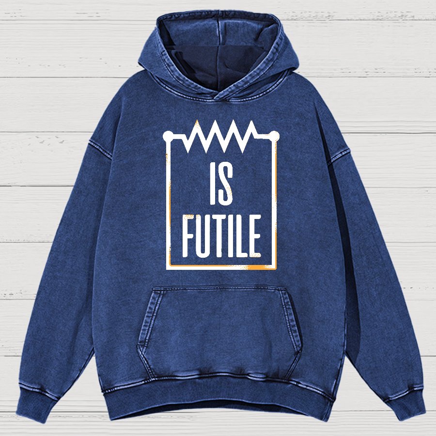 Resistor Is Futile Vintage Distressed Hoodie
