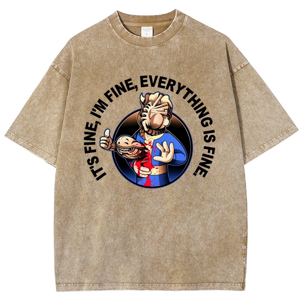 I'M Fine Everything Is Fine Vintage Distressed T-shirt