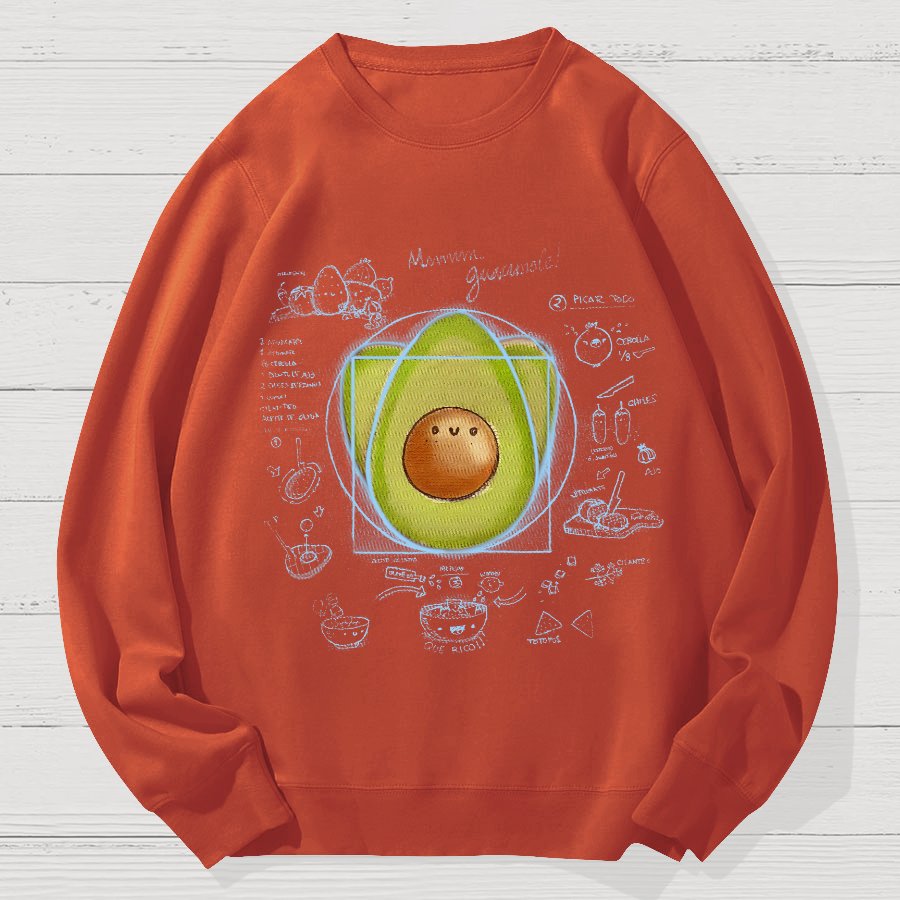 Divine Avocado Recipe Geek Cotton Sweatshirt