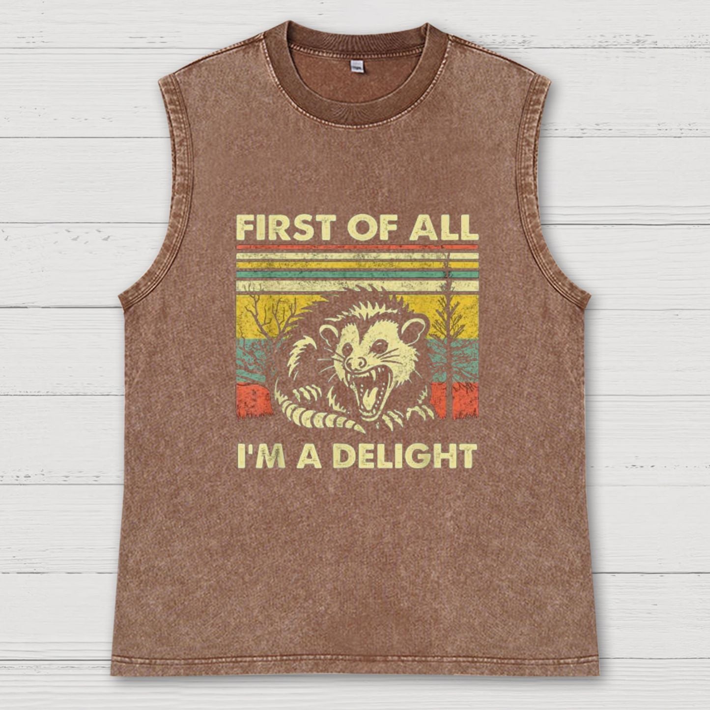 First Of All I'm A Delight Sarcastic Vintage Distressed Washed Tank