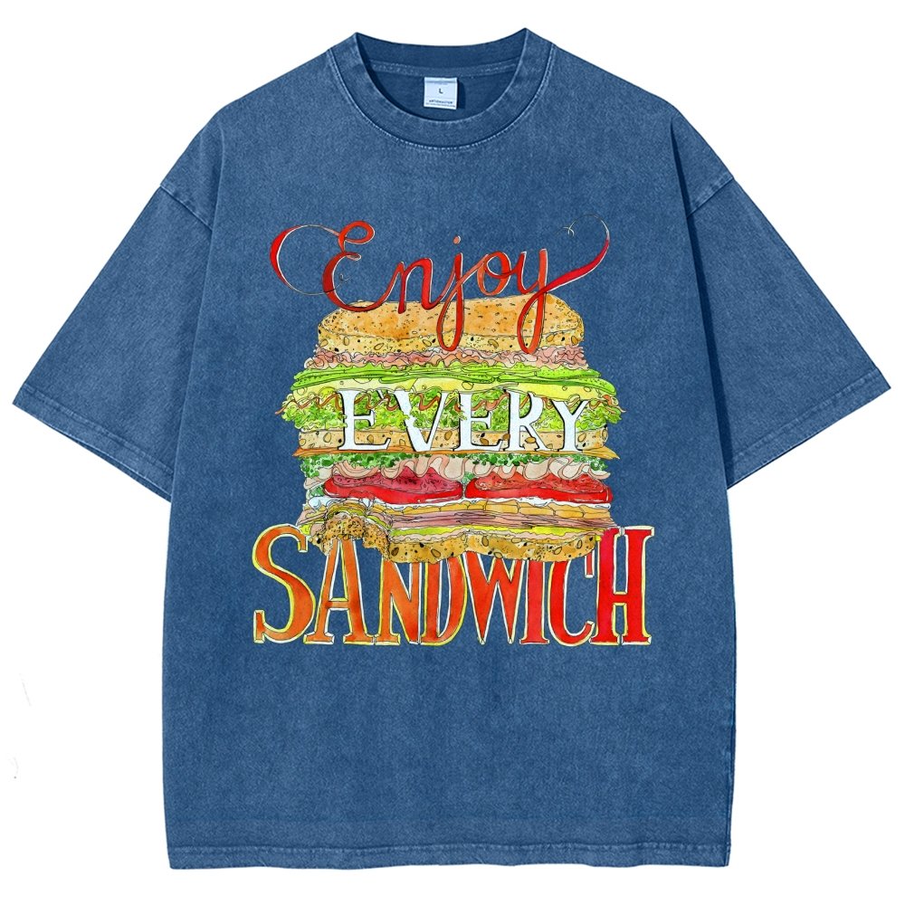 Enjoy Every Sandwich  Vintage Distressed T-shirt