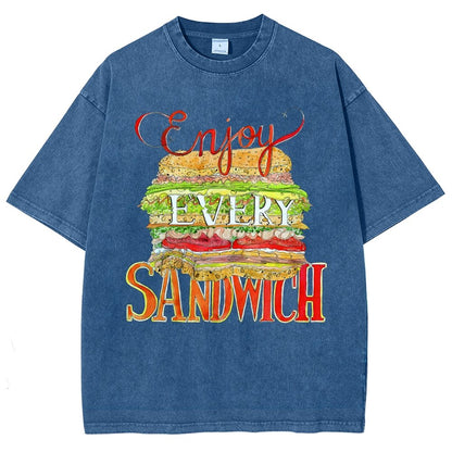 Enjoy Every Sandwich  Vintage Distressed T-shirt