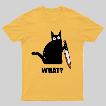 What？Funny Cat Geeky T-Shirt