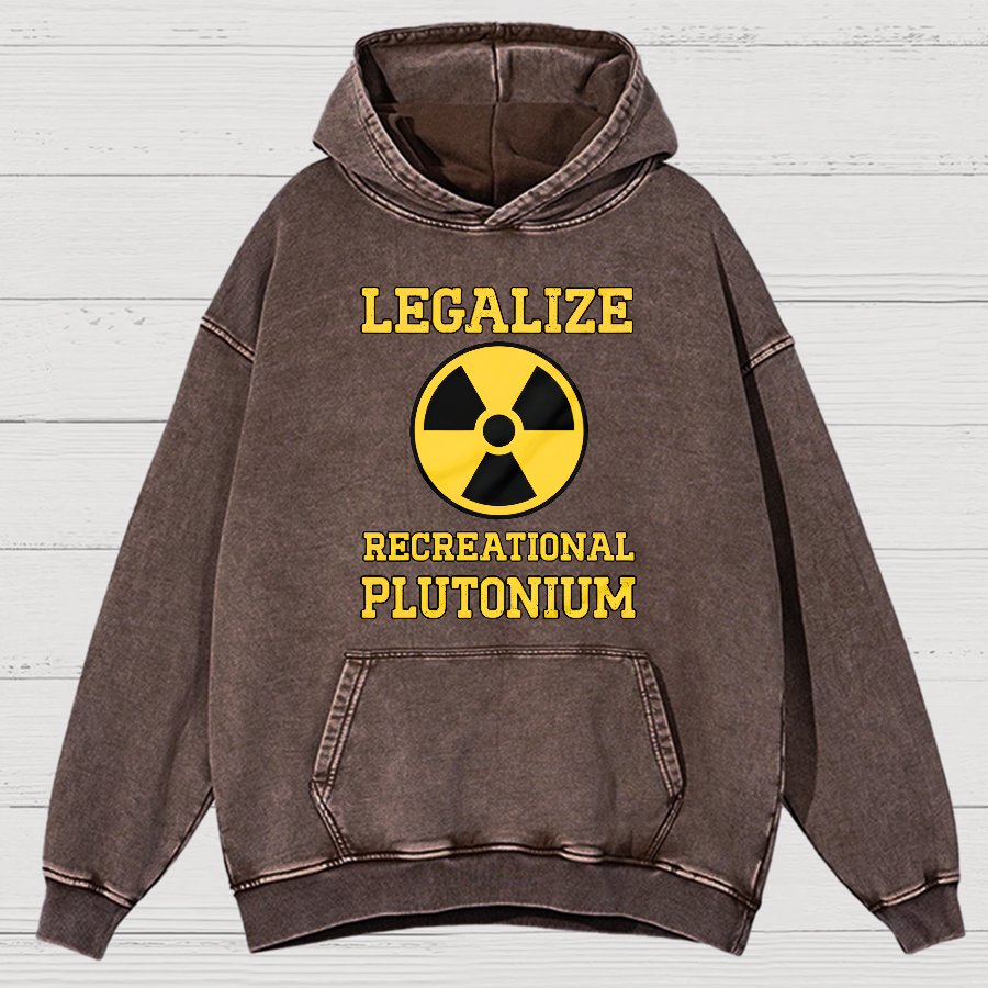 Legalize Recreational Plutonium Vintage Distressed Hoodie