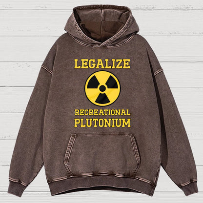 Legalize Recreational Plutonium Vintage Distressed Hoodie