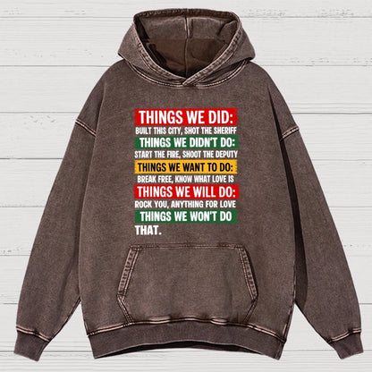 Things We Did Vintage Distressed Hoodie