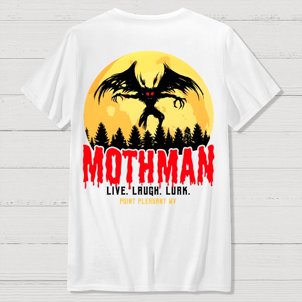 Mothman Cryptid Vintage Front And Back Printing Geek T-Shirt