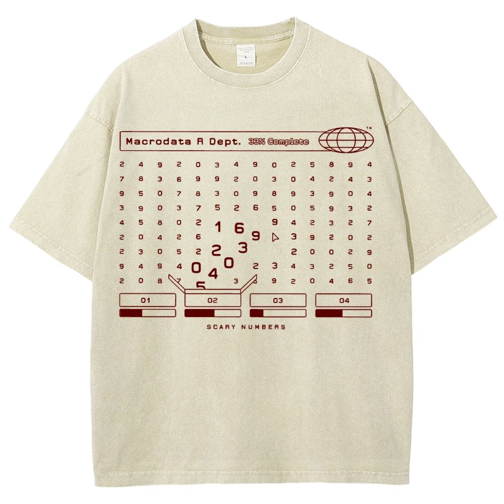 Scary Numbers Vintage Distressed T-shirt