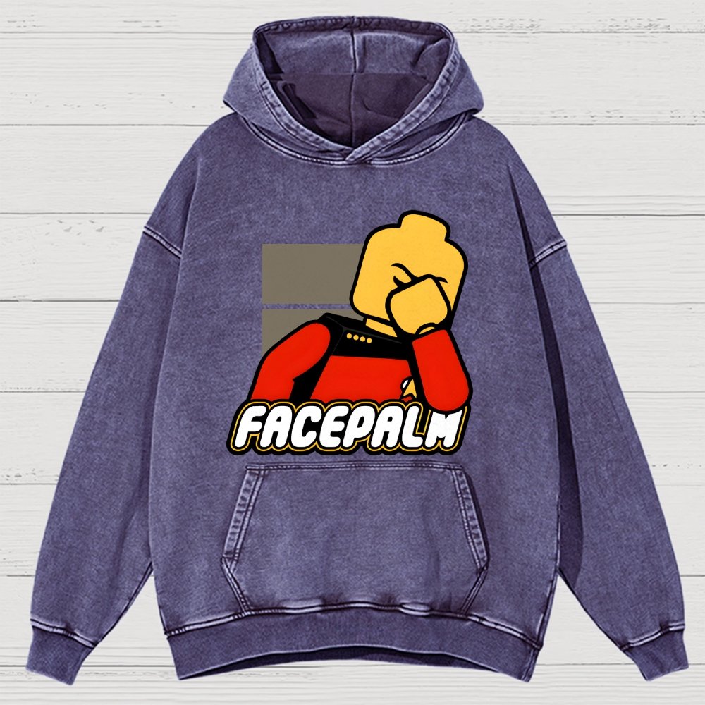 Facepalm Vintage Distressed Hoodie