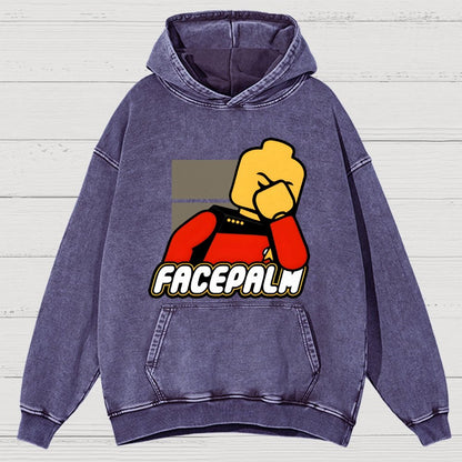 Facepalm Vintage Distressed Hoodie