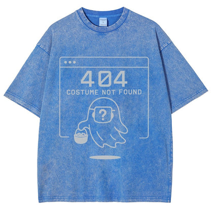 404 Costume Not Found  Funny Tech Halloween Vintage Distressed T-shirt