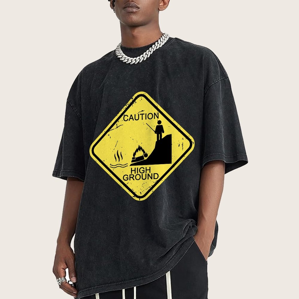 Top Spot Warning Vintage Distressed T-shirt