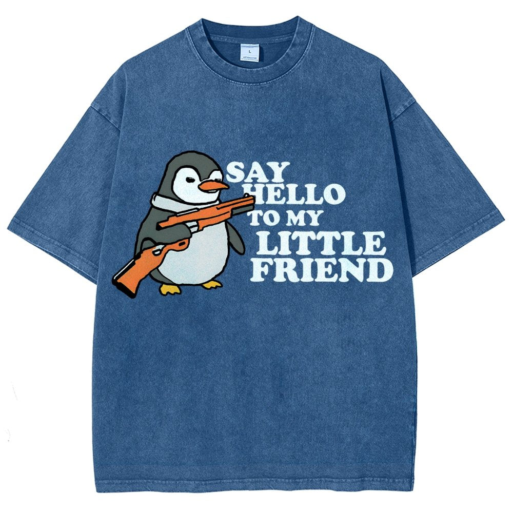 Say Hello To My Little Friend! Vintage Distressed T-shirt