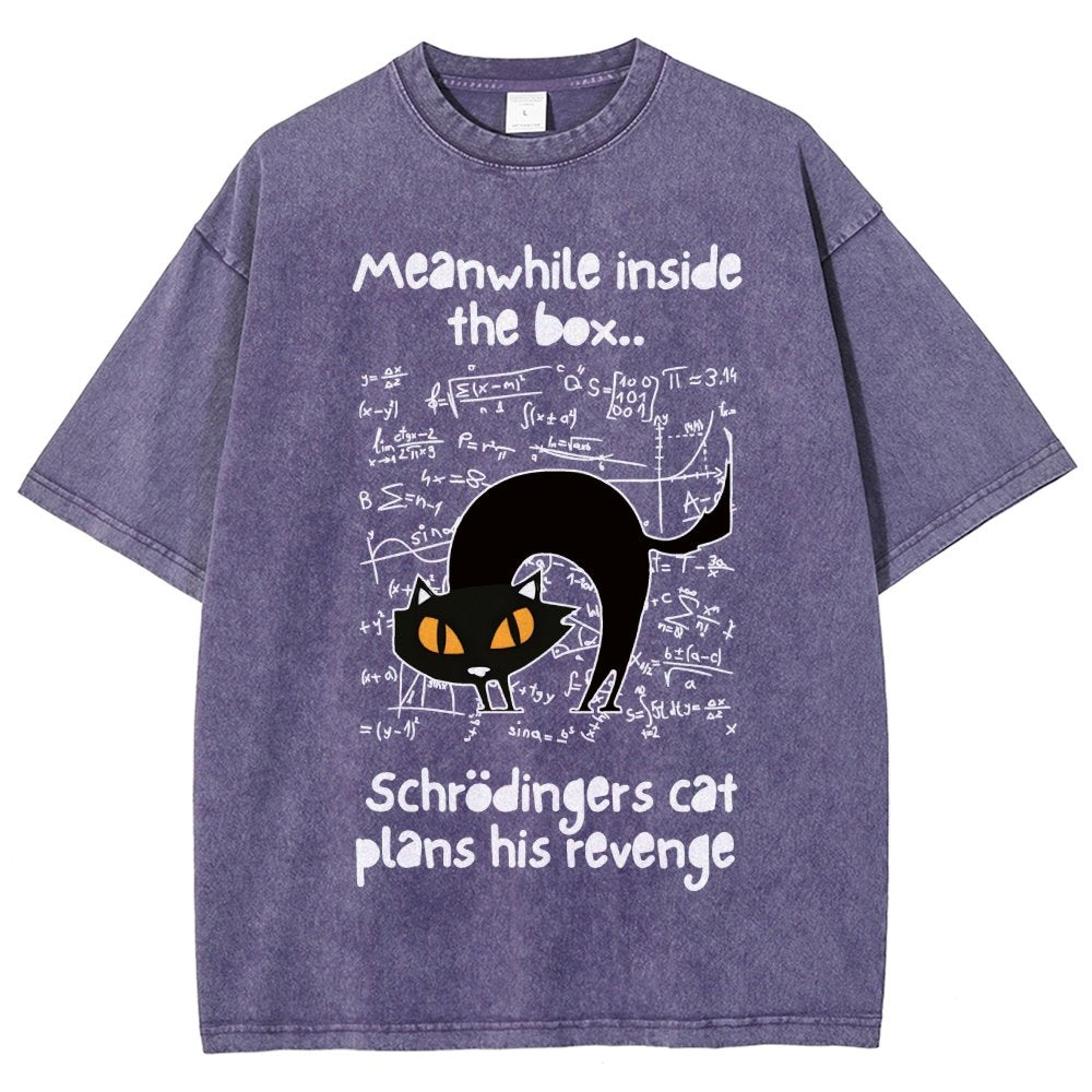 Schrodingers Cat Revenge Vintage Distressed T-shirt