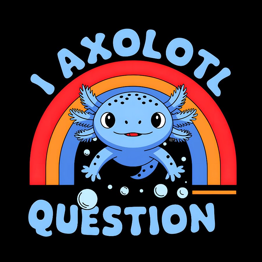 Cute Axolotl I axolotl questions Geek T-Shirt