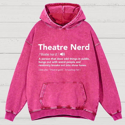 Funny Theatre Nerd Vintage Distressed Hoodie