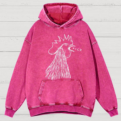Chicken  F*ck Vintage Distressed Hoodie
