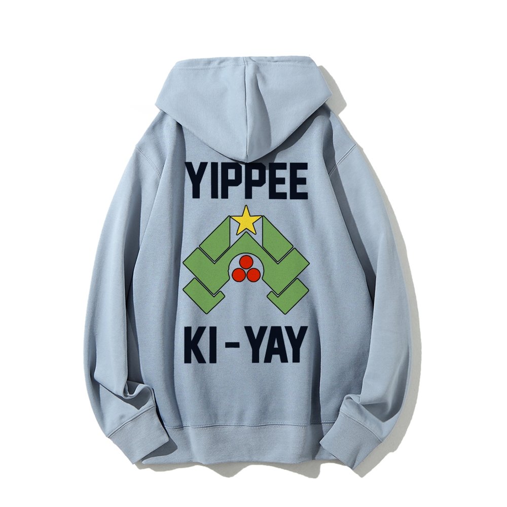 YIPPEE KI-YAY Printed Back Unisex Cotton Hoodie